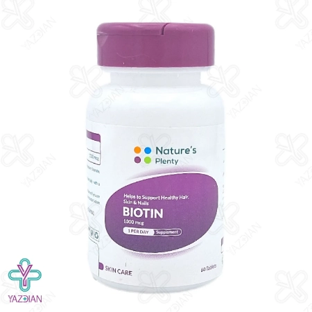 قرص بیوتین 1000 میکروگرم نیچرز پلنتی - 60 عددی	