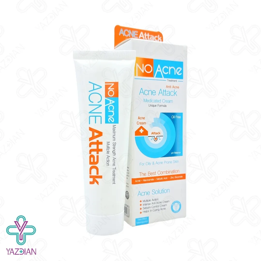 کرم ضد جوش acne attack پوست چرب و آکنه ای نو آ کنه - 50 میلی لیتر