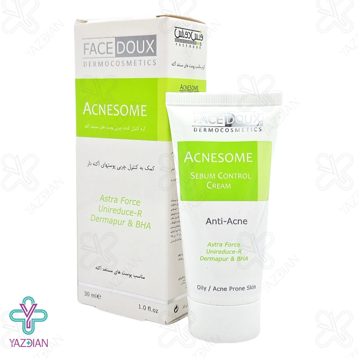 کرم ضد جوش صورت آکنه زوم فیس دوکس - 30 میلی لیتر	