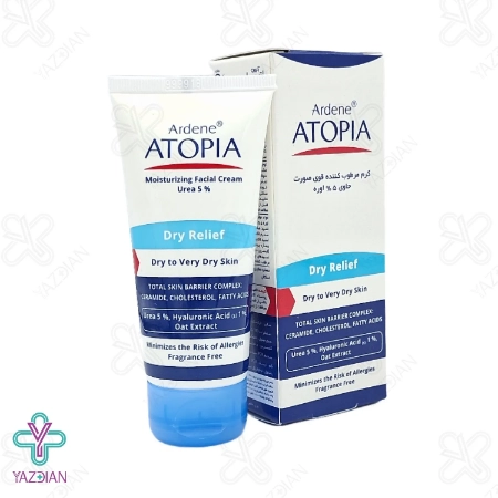 کرم مرطوب کننده قوی صورت آتوپیا اوره 5 درصد آردن - 50 گرم	