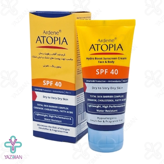 کرم ضد آفتاب SPF 40 آتوپیا آردن مناسب پوست خشک و خیلی خشک - بی رنگ	