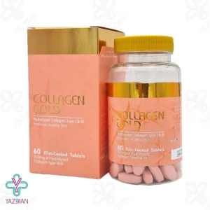 قرص کلاژن گلد آدریان ضد چروک صورت و تقویت کننده مو - 60 عددی	