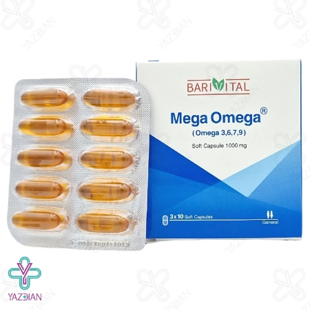 کپسول نرم مگا امگا 9 7 6 3 باریویتال باریج اسانس - 30 عددی	