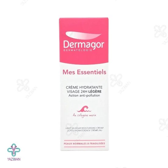 کرم مرطوب کننده مغذی 24 ساعته لایت درماگور - 40 میلی لیتر	