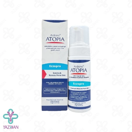 فوم شوینده ملایم صورت و اطراف چشم آتوپیا آردن - 150 میلی لیتر	