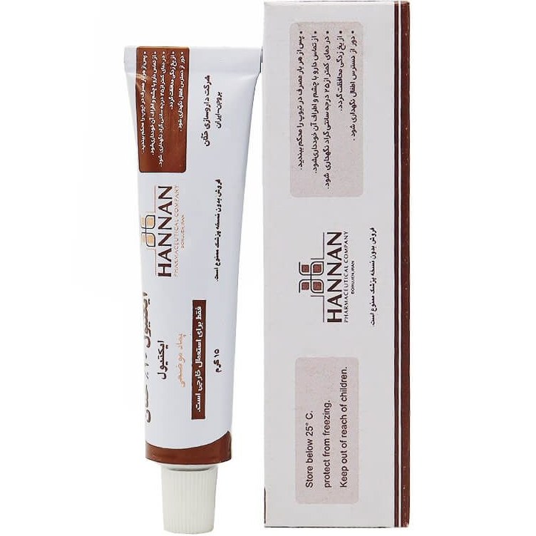 تصویر  پماد ایکتیول 10 درصد حنان - 15 گرم