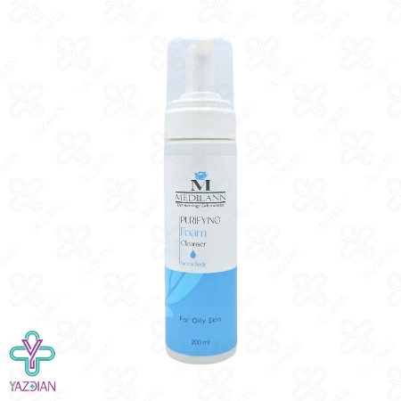 فوم شستشوی صورت و بدن پوست چرب و مختلط مدیلن - 200 میلی لیتر	