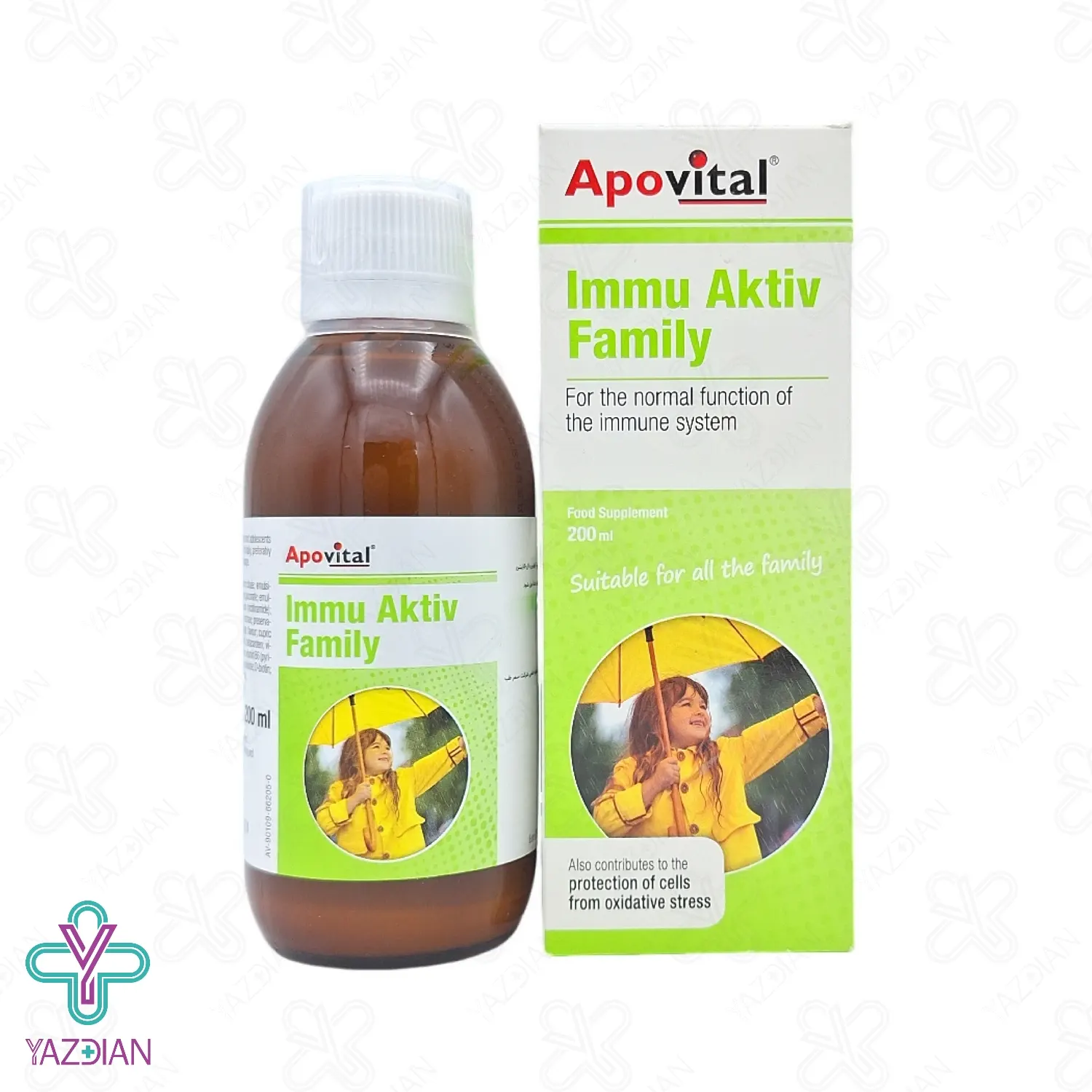 شربت تقویت سیستم ایمنی ایمو اکتیو فمیلی آپوویتال – 200 میلی لیتر	