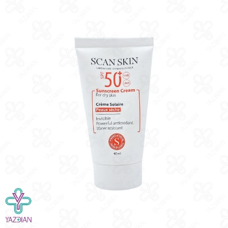 کرم ضد آفتاب SPF50 پوست خشک اسکن اسکین – بی رنگ	