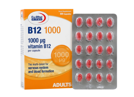 سافت ژل ویتامین ب12 1000 میکروگرم یوروویتال -60 عددی