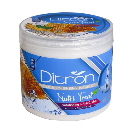 تصویر  ماسک مو موهای خشک و آسیب دیده رویال ژلی و جینسینگ دیترون - 400 میلی لیتر