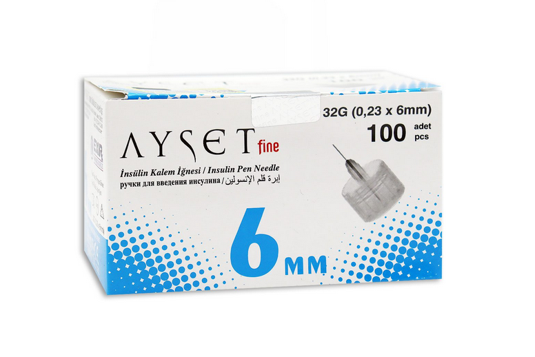 سر سوزن قلم انسولین آیست فاین 6 گیج 32 - 100 عددی
