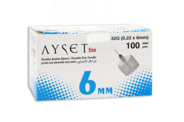 سر سوزن قلم انسولین آیست فاین 6 گیج 32 - 100 عددی
