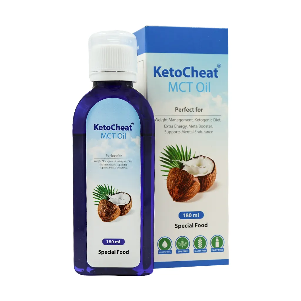 روغن ام سی تی اویل (MCT) کتو چیت بایو اورجینال - 180 میلی لیتر 