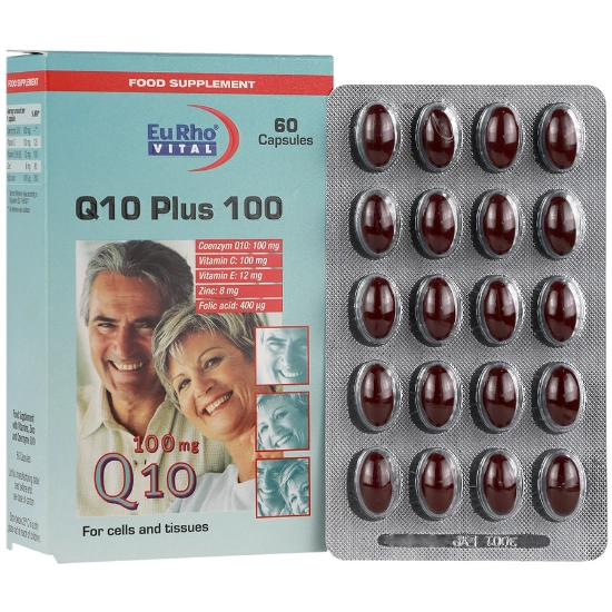 تصویر  کپسول کیوتن پلاس 100 میلی گرم یوروویتال - 60 عددی