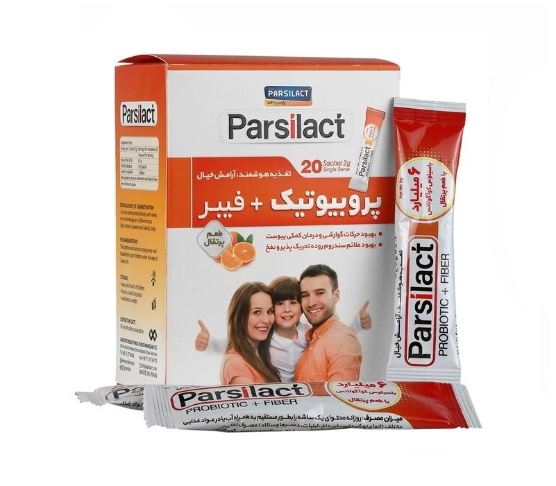 تصویر  ساشه فیبر پروبیوتیک پارسی لاکت - 20 عددی
