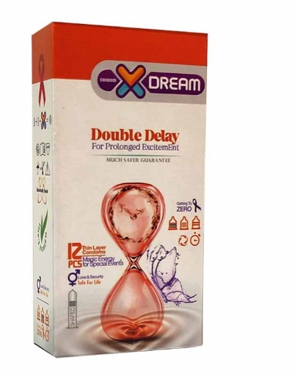 تصویر  کاندوم وقفه دهنده مضاعف مدل Double Delay ایکس دریم - 12 عددی