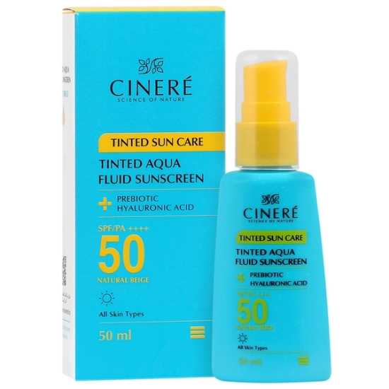 تصویر  فلوئید ضد آفتاب SPF50 انواع پوست سینره - بژ طبیعی