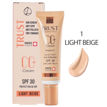 تصویر  سی سی کرم پلاس SPF30 ضد آفتاب ضد لک روشن کننده انواع پوست تراست - بژ روشن