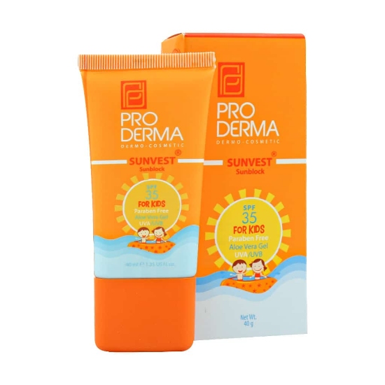 تصویر  کرم ضد آفتاب کودکان SPF35 پرودرما-بی رنگ