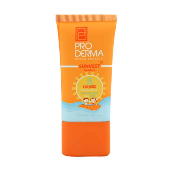 تصویر  کرم ضد آفتاب کودکان SPF35 پرودرما-بی رنگ