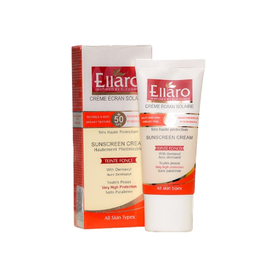 تصویر  کرم ضد آفتاب و ضد چروک SPF 50 الارو انواع پوست - بژ طبیعی