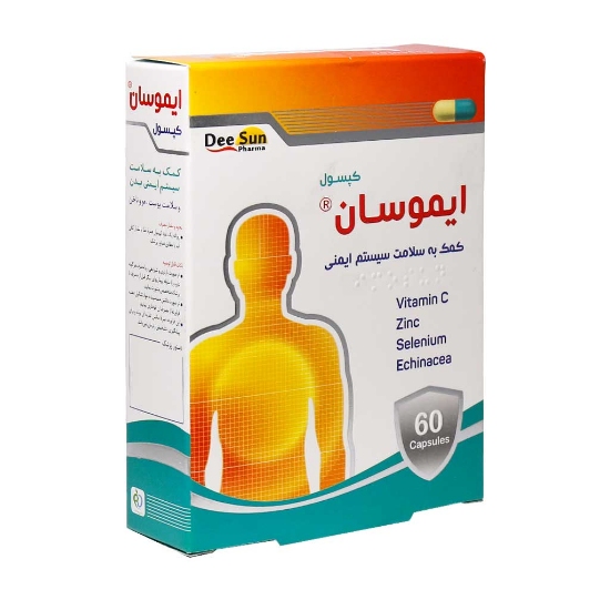 تصویر  کپسول تقویت سیستم ایمنی ایموسان دی سان فارما -  60 عددی