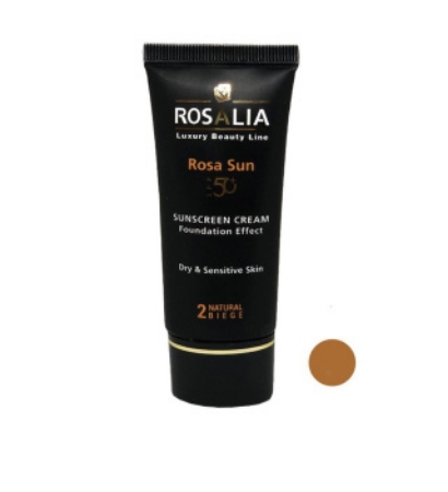 تصویر  کرم ضد آفتاب پوست خشک SPF 50 رزالیا - بژ طبیعی