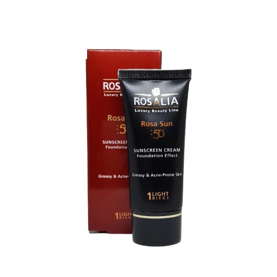 تصویر  کرم ضد آفتاب SPF 50 فاقد چربی رزالیا - بژ روشن