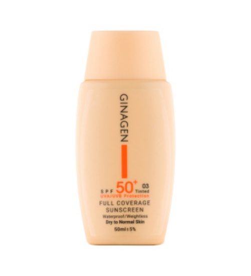 تصویر  کرم ضد آفتاب SPF50 پوست خشک ژیناژن - رنگی 03