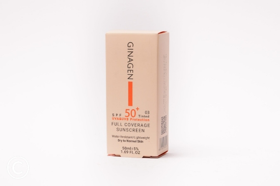 تصویر  کرم ضد آفتاب SPF50 پوست خشک ژیناژن - رنگی 03