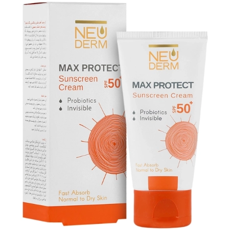 تصویر  کرم ضد آفتاب SPF50 پوست معمولی تا خشک مکس پروتکت نئودرم - بی رنگ