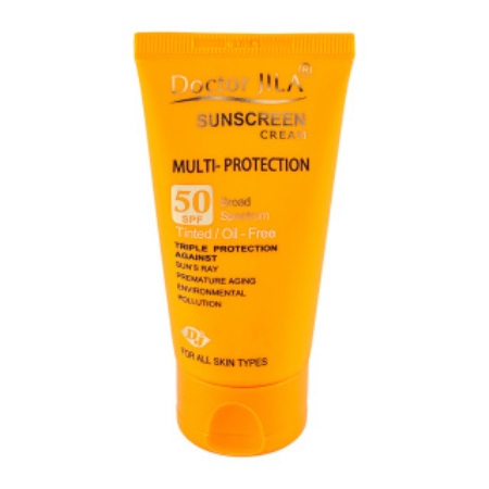 تصویر  کرم ضد آفتاب مولتی پروتکشن فاقد چربی SPF 50 دکتر ژیلا انواع پوست - رنگی