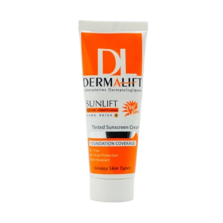 تصویر  کرم ضد آفتاب SPF50 فاقد چربی درمالیفت - بژ تیره