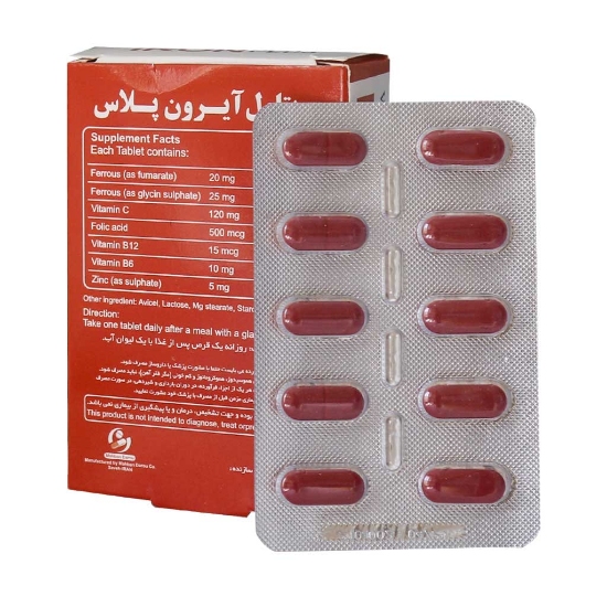 تصویر  قرص آهن آیرون پلاس ویتاول - 30 عددی