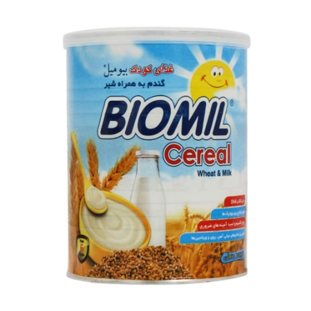 تصویر  مکمل غذای کودک بیومیل سرآل گندم و شیر - 400 گرم