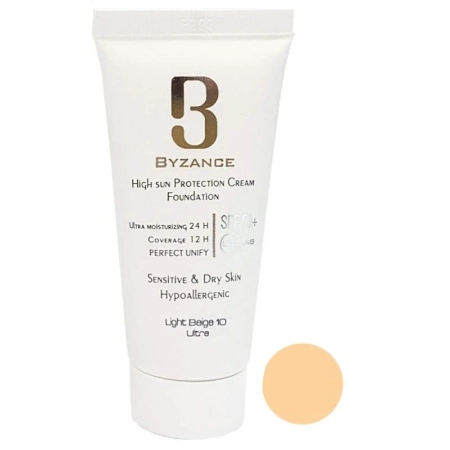 تصویر  کرم ضد آفتاب بیزانس +SPF50 شماره 10-بژ روشن