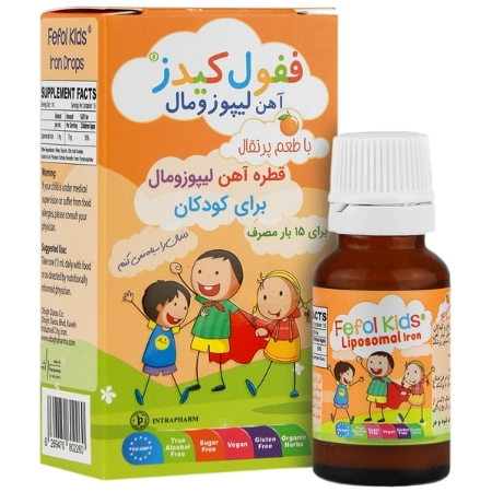 تصویر  قطره آهن کودکان ففول کیدز اینترافارم (پرتقال) - 15 میلی لیتر