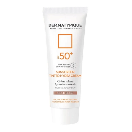 تصویر  کرم ضد آفتاب SPF50 مناسب پوست خشک درماتیپیک - بژ طلایی