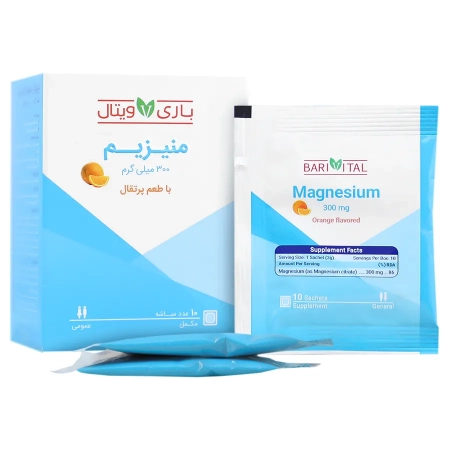 تصویر  ساشه منیزیم سیترات 300 میلی گرم باریویتال - 10 عددی