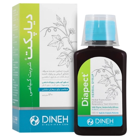 تصویر  شربت گیاهی ضد سرفه و سرماخوردگی بیماران دیابتی دیاپکت دینه - 120 میلی لیتر
