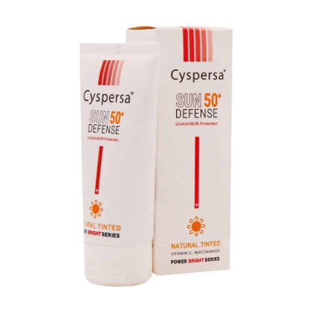 تصویر  کرم ضد آفتاب روشن کننده SPF50 انواع پوست سیسپرسا - بژ طبیعی