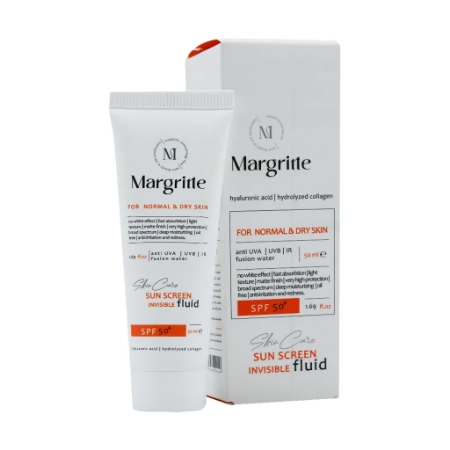 تصویر  فلوئید ضد آفتاب SPF50 پوست نرمال تا خشک مارگریت - بی رنگ