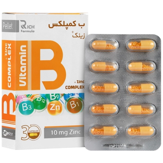 تصویر  کپسول بکمپلکس زینک 10 بهستان - 30 عددی