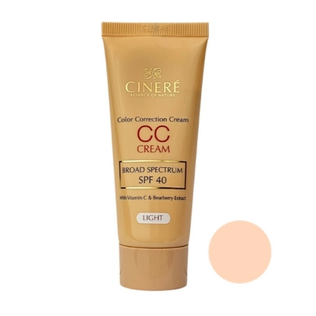 تصویر  سی سی کرم روشن کننده SPF40 انواع پوست سینره - لایت