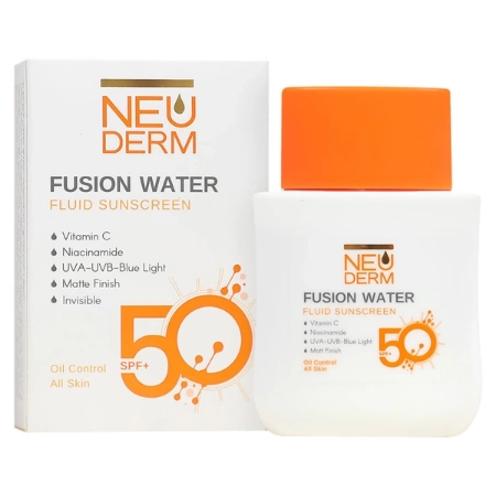 تصویر  فلوئید ضد آفتاب SPF50 فیوژن واتر انواع پوست نئودرم - بی رنگ