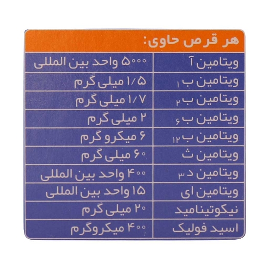 تصویر  قرص مولتی ویتامین مستر ویت شهر دارو - 100 عددی
