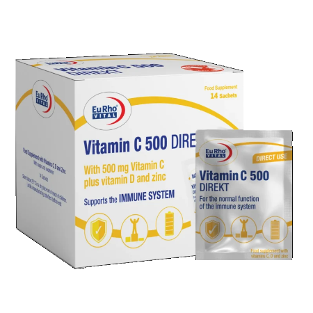 تصویر  ساشه ویتامین ث پلاس 500 دایرکت یوروویتال - 14 عددی