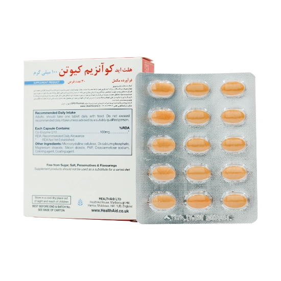تصویر  قرص تقویتی کو آنزیم کیوتن 100 هلث اید - 30 عددی