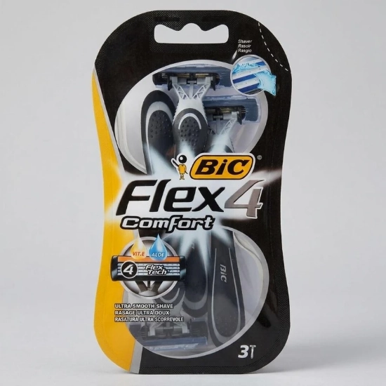 تصویر  خودتراش 4 لبه مدل Flex4 بیک - 3 عددی